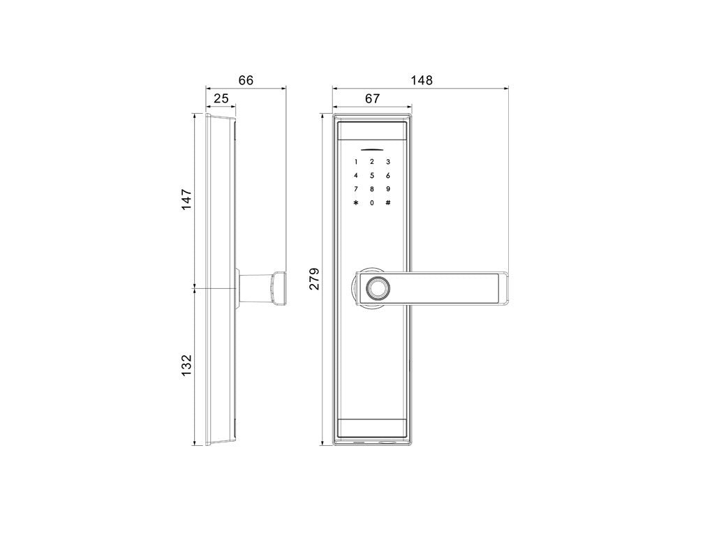 MS06 Tuya Wifi App Fingerprint Smart Door Lock