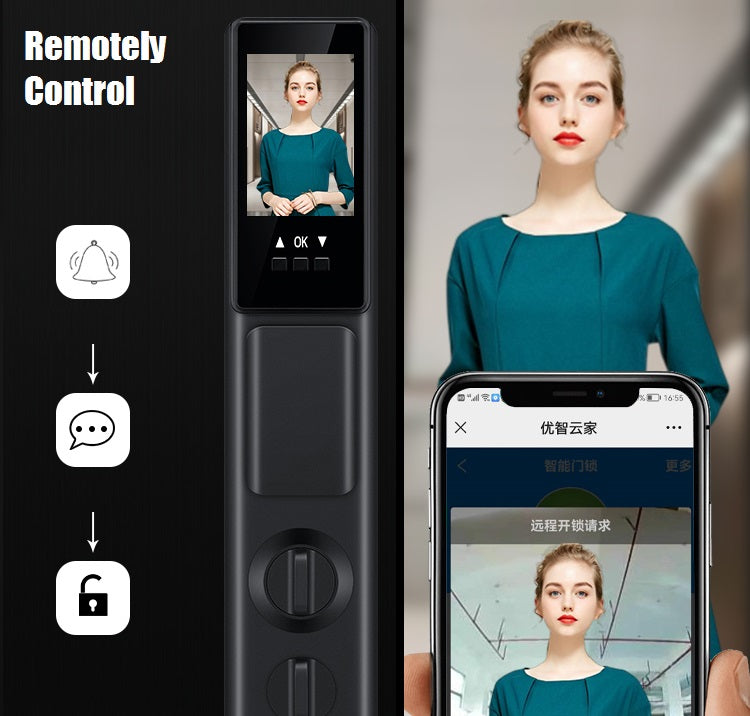 DF730 Wifi Tuya 3D Recognition Automatic with Online Intercom Smart Lock