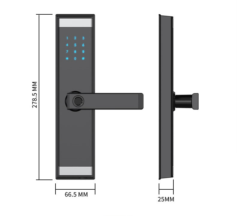 MS06 Tuya Wifi App Fingerprint Smart Door Lock