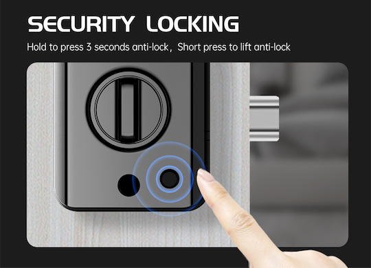 D2 BLE Tuya TTL Deadbolt Smart Lock for Personal and Hotel, Apartment Application