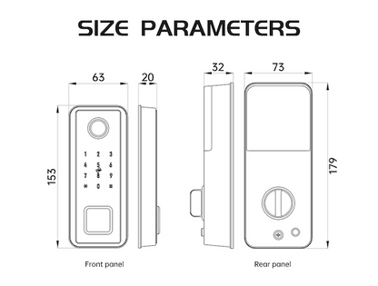 D2 BLE Tuya TTL Deadbolt Smart Lock for Personal and Hotel, Apartment Application