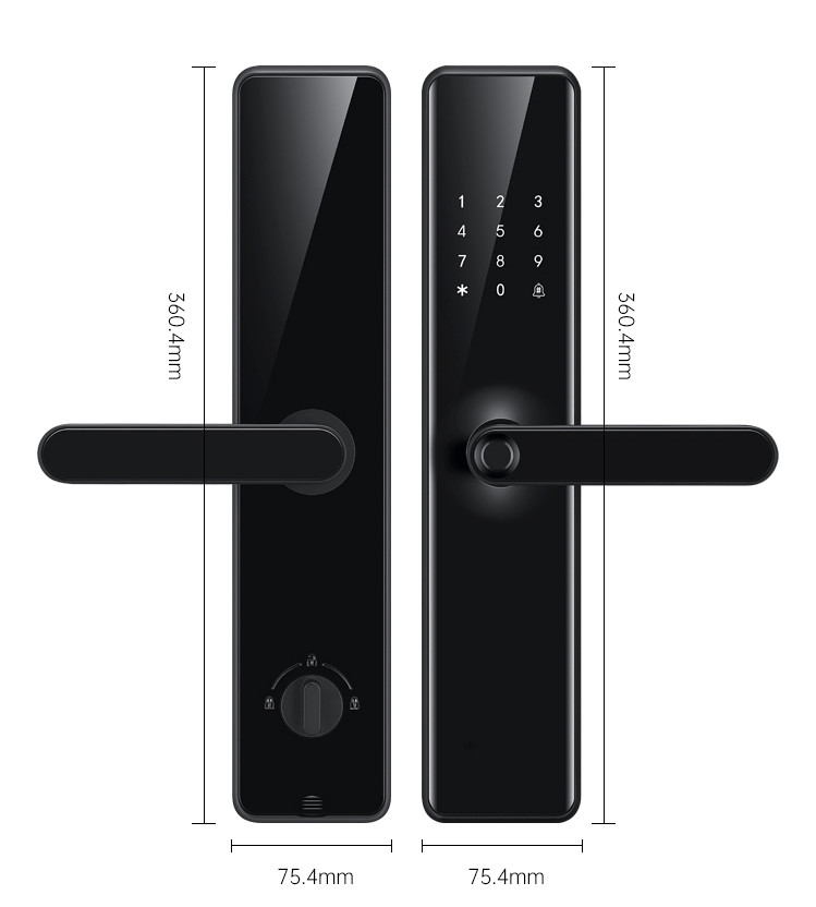 DF590 Tuya Wifi/Bluetooth Fingerprint Smart Door Lock for Home, Hotel